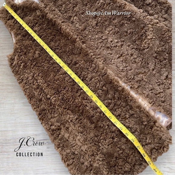 J.Crew Collection faux Sherpa long sleeveless vest *shop@iamwarrior - Picture 7 of 8